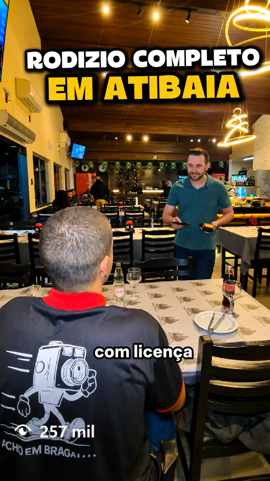 Print em alta definição do reel: Rodízio completo em Atibaia, com 257 mil de visualizações